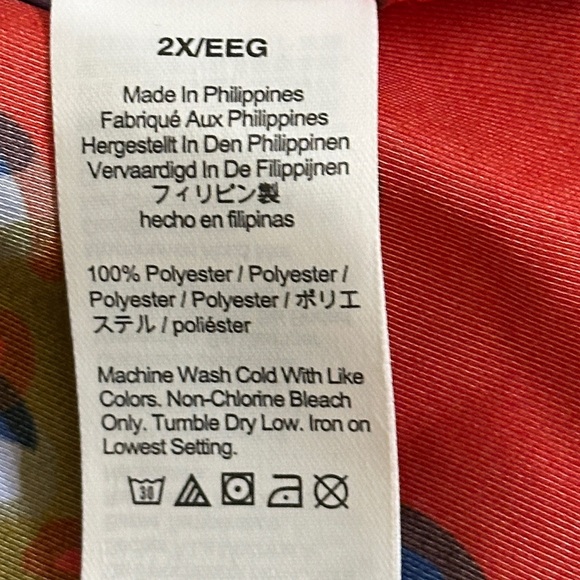 J Crew Collection Tie-neck Blouse in lattice floral, plus size 2X - Picture 9 of 12